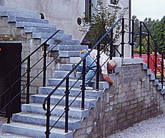 Final fitting of hand rail 